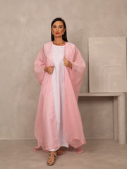 LIGHT SEETHROUGH ABAYA - BUBBLE PINK