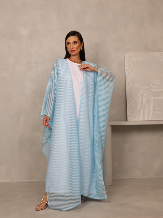 LIGHT SEETHROUGH ABAYA - SUMMER BLUE