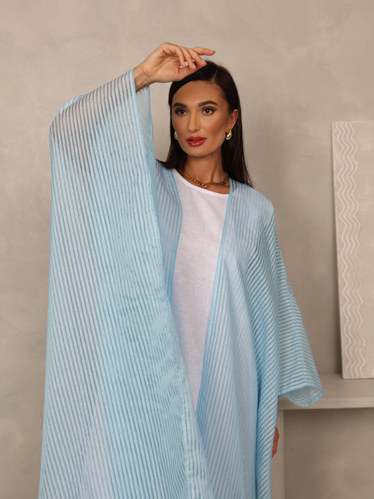 LIGHT SEETHROUGH ABAYA - SUMMER BLUE