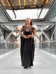 PALESTINIAN EMBROIDERY DRESS - BLACK