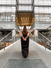 PALESTINIAN EMBROIDERY DRESS - BLACK