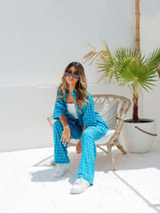 BYSARAD | ANGURIA PANTS & SHIRT CO-ORD - BLUE