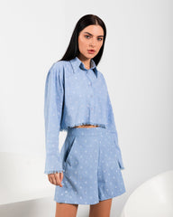 BYSARAD | CAPTAIN'S SHORTS & CROPPED SHIRT CO-ORD