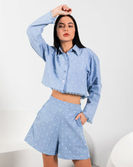 BYSARAD | CAPTAIN'S SHORTS & CROPPED SHIRT CO-ORD