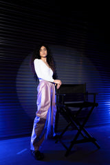 BYSARAD | FAUX LEATHER PANTS - LILAC