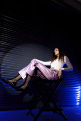 BYSARAD | FAUX LEATHER PANTS - LILAC