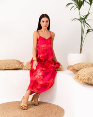 BYSARAD | FLOWY MAXI DRESS - PINK
