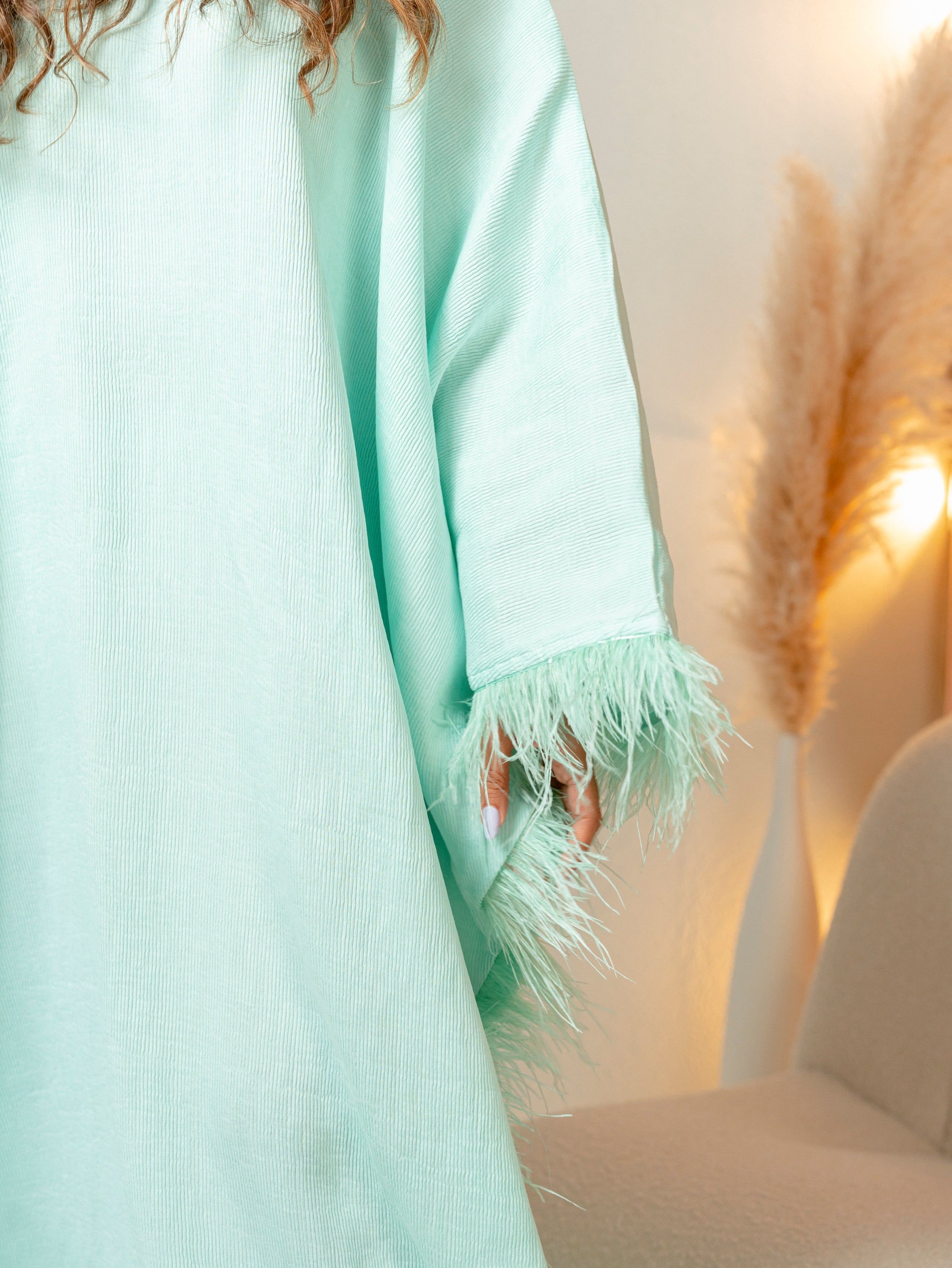 BYSARAD | GALA LONG SLEEVE DRESS - TURQUOISE