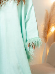 BYSARAD | GALA LONG SLEEVE DRESS - TURQUOISE