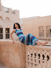 BYSARAD | ICONICA STRAIGHT HEM MAXI DRESS - WATER