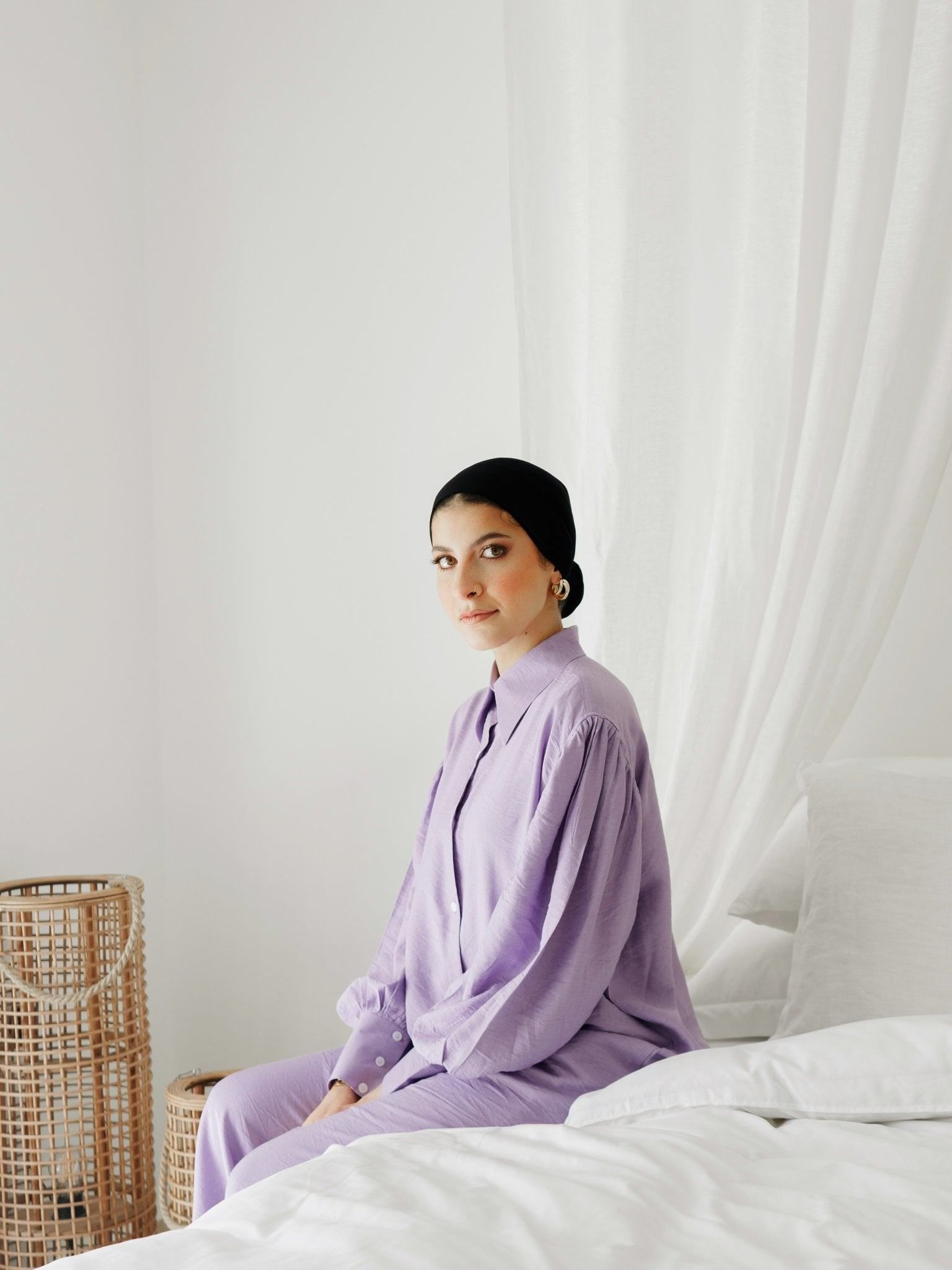 BYSARAD | JEDDAH PANTS & SHIRT CO-ORD - LILAC