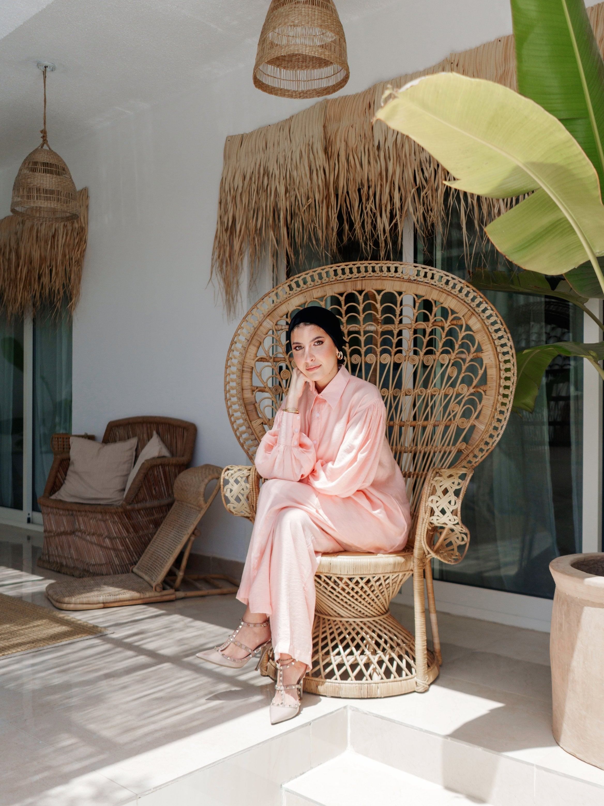 BYSARAD | JEDDAH PANTS & SHIRT CO-ORD - PEACH