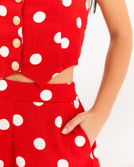 BYSARAD | POLKA DOT SHORTS & WAISTCOAT CO-ORD