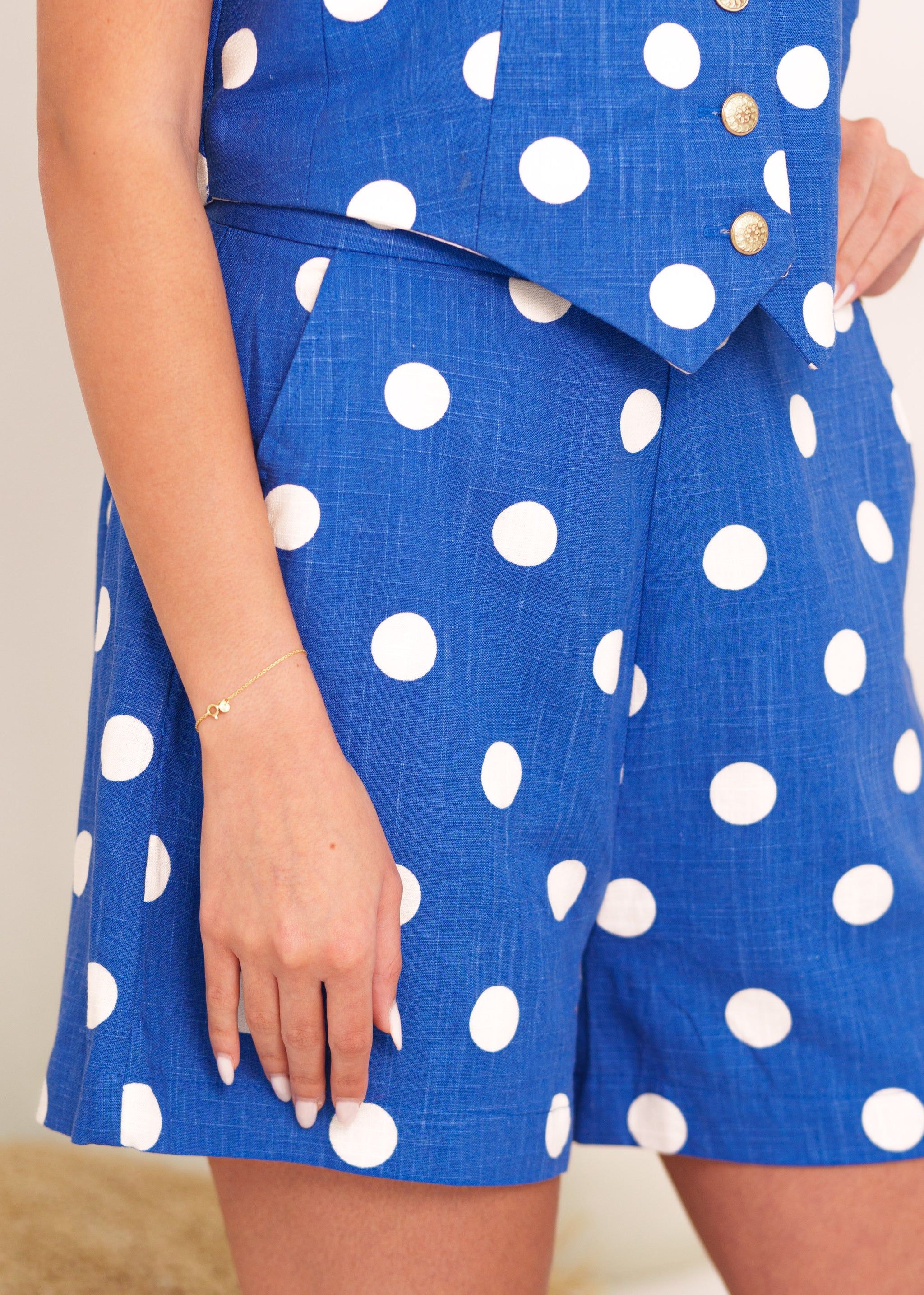 BYSARAD | POLKA DOT SHORTS & WAISTCOAT CO-ORD