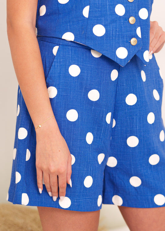 BYSARAD | POLKA DOT SHORTS & WAISTCOAT CO-ORD