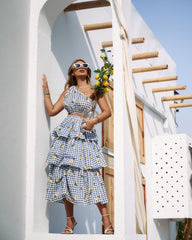 BYSARAD | RUFFLES SKIRT & CROP TOP CO-ORD - LEMONCELLO