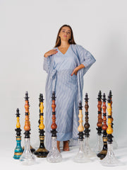 BYSARAD | THE ATHENA 3-PIECE ABAYA SET - BLUE