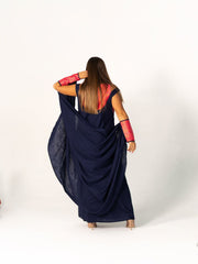 BYSARAD | THE CALYPSO 2-PIECE KAFTAN SET - NAVY & FUCHSIA