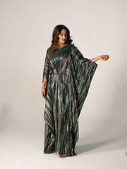 BYSARAD | THE CLIO KAFTAN DRESS - METALLIC GREEN