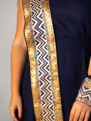 BYSARAD | THE GAIA KAFTAN DRESS - NAVY