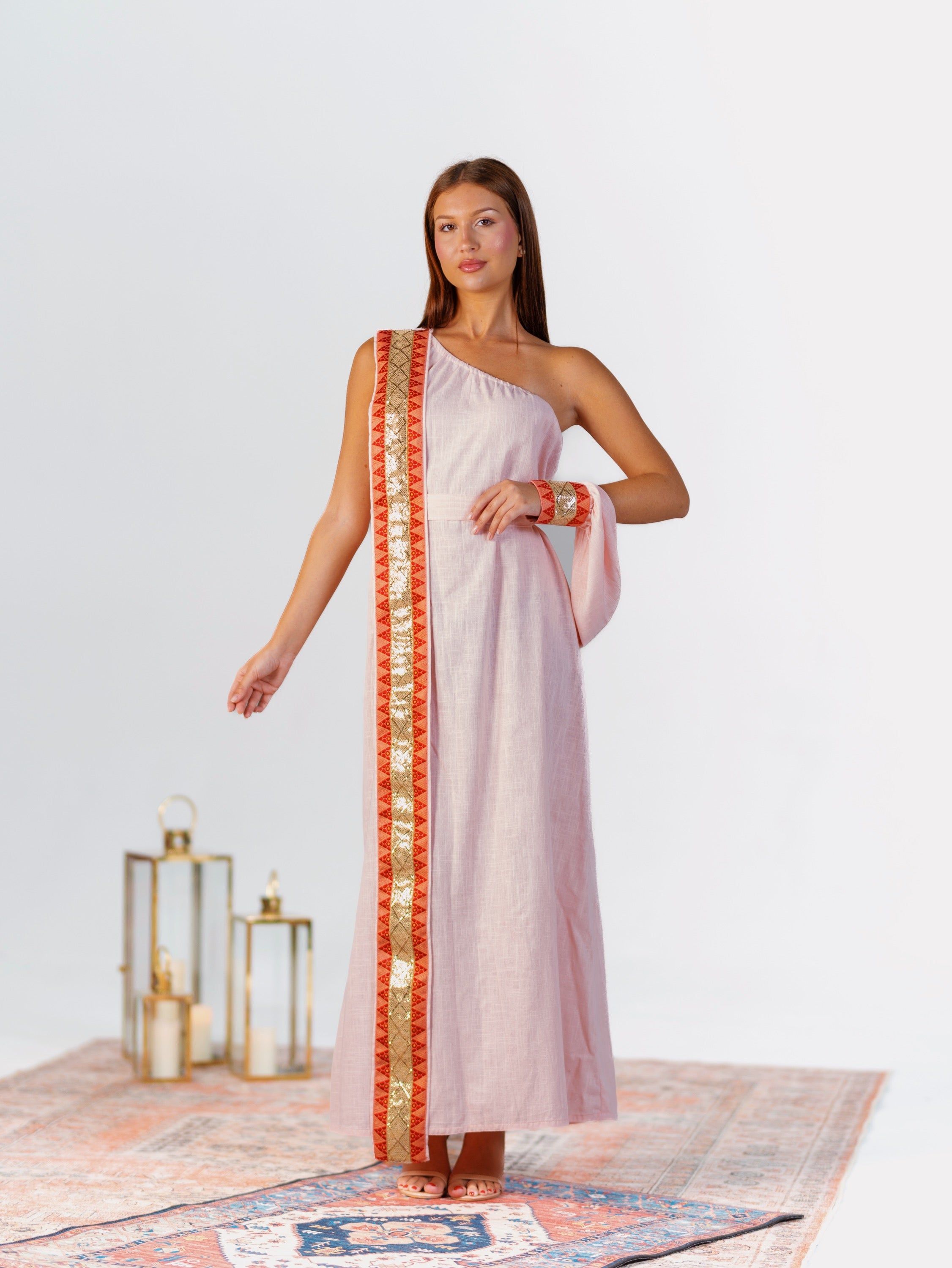 BYSARAD | THE GAIA KAFTAN DRESS - PINK