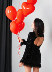 BYSARAD | THE LOVE CAPSULE - VELVET SEQUIN SHORT DRESS