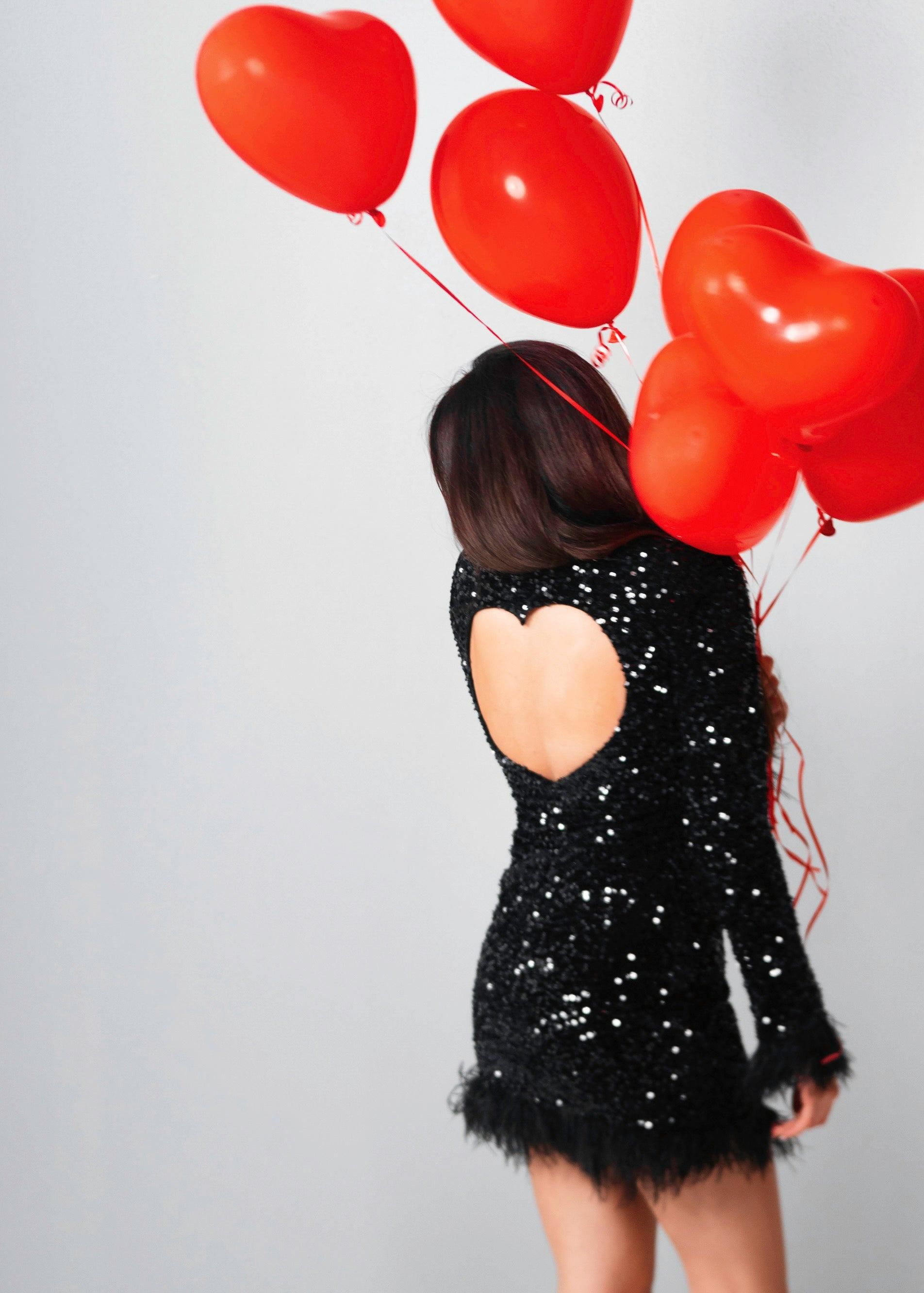 BYSARAD | THE LOVE CAPSULE - VELVET SEQUIN SHORT DRESS