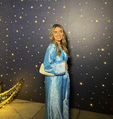 BYSARAD | THE MARIYA ABAYA - METALLIC BLUE