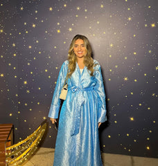 BYSARAD | THE MARIYA ABAYA - METALLIC BLUE