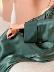 BYSARAD | THE METHA KAFTAN DRESS - METALLIC GREEN