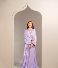 BYSARAD | THE METHA KAFTAN DRESS - METALLIC LILAC