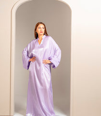 BYSARAD | THE METHA KAFTAN DRESS - METALLIC LILAC
