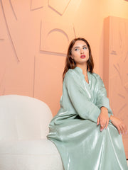 BYSARAD | THE METHA KAFTAN DRESS - SAGE GREEN