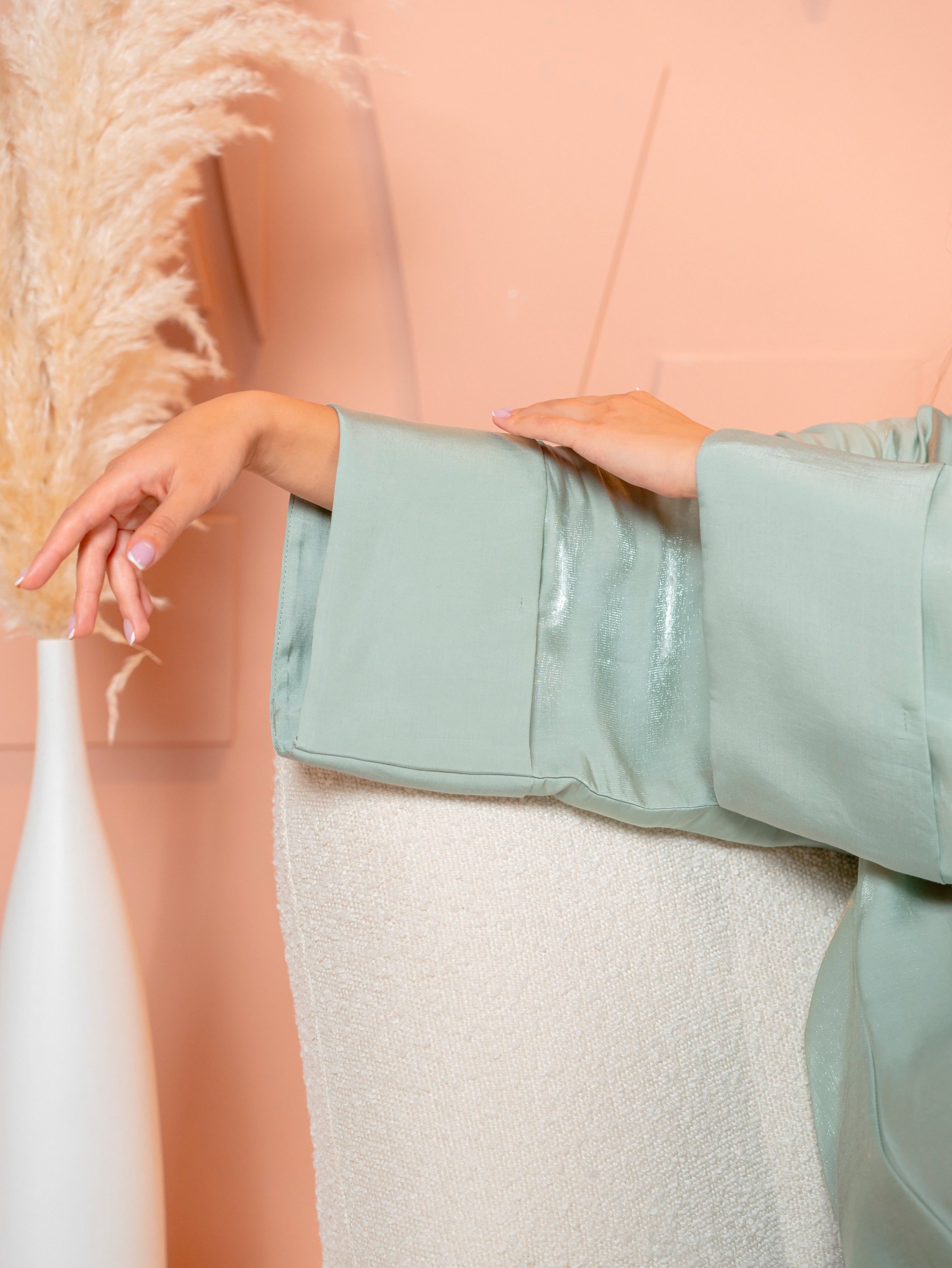 BYSARAD | THE METHA KAFTAN DRESS - SAGE GREEN