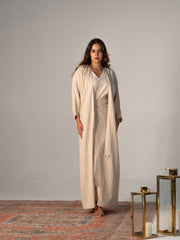 BYSARAD | THE RHEA 3-PIECE ABAYA SET - CREME