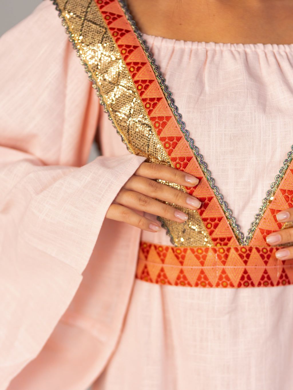 BYSARAD | THE SELENE 2-PIECE KAFTAN DRESS - PINK