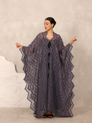 3D EMBROIDERED KAFTAN - TWILIGHT BLUE