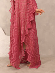 3D EMBROIDERED KAFTAN - BLUSH PINK