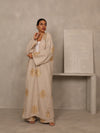 EMBROIDERED KAFTAN DRESS - SILVER