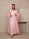 LIGHT SEETHROUGH ABAYA - BUBBLE PINK
