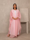 LIGHT SEETHROUGH ABAYA - BUBBLE PINK