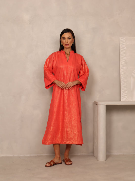 KAFTAN DRESS - RED