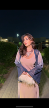 THE MAHRA ABAYA - BLUE PINK OMBRE SHIMMER