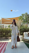 EMBROIDERED KAFTAN DRESS - GOLD