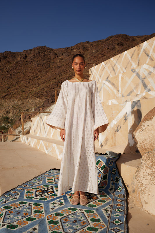 Kaftan Dress - White