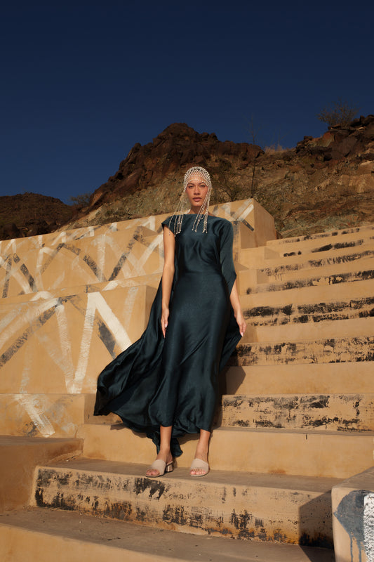 Kaftan Dress - Teal Blue