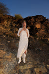 Kaftan Dress with Hood - Off White