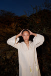Kaftan Dress with Hood - Off White