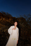 Kaftan Dress with Hood - Off White