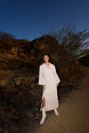 Kaftan Dress with Hood - Off White